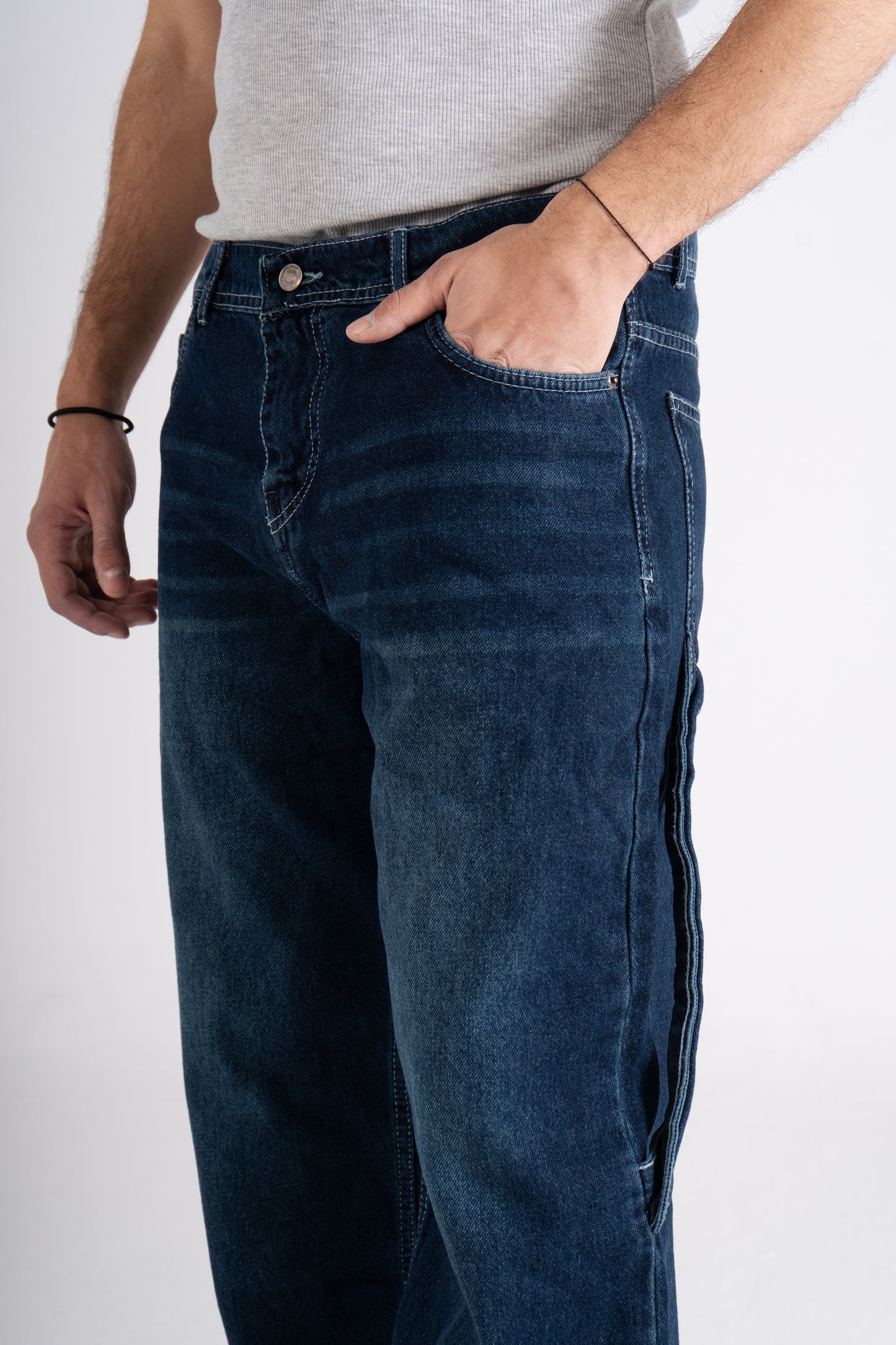 Dark Blue Carpenter Baggy Fit Jeans