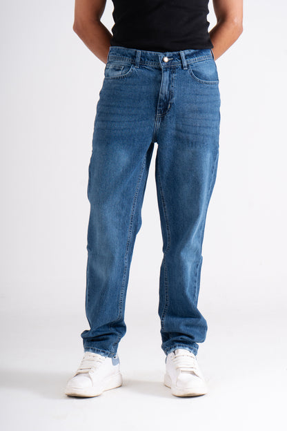 Dark Blue Straight Leg Jeans