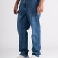 Dark Blue Straight Leg Jeans