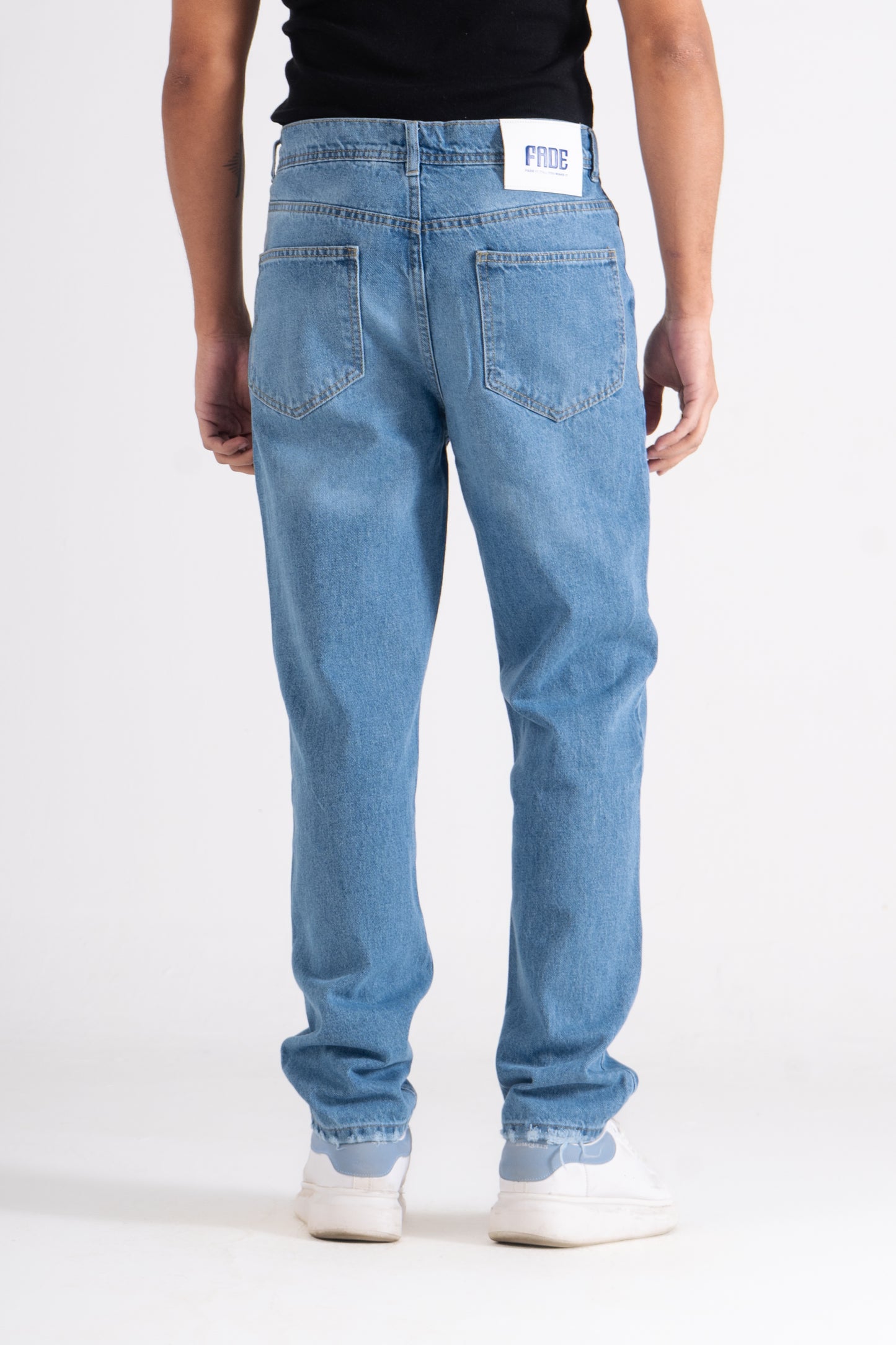 Light Blue Straight Leg Jeans