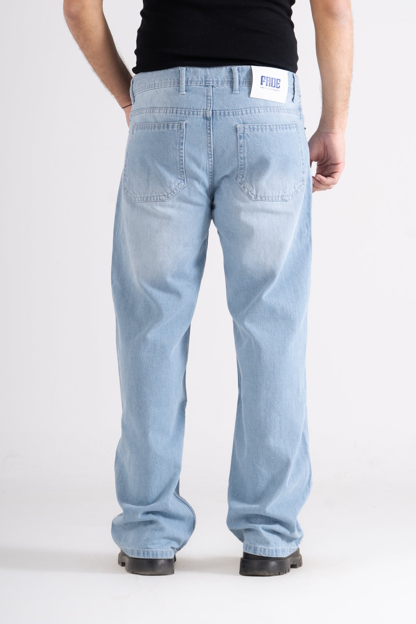 Light Sky Blue washed Wide Leg Jeans