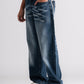 Blue Faded Baggy Fit Jeans with styled Back pockets