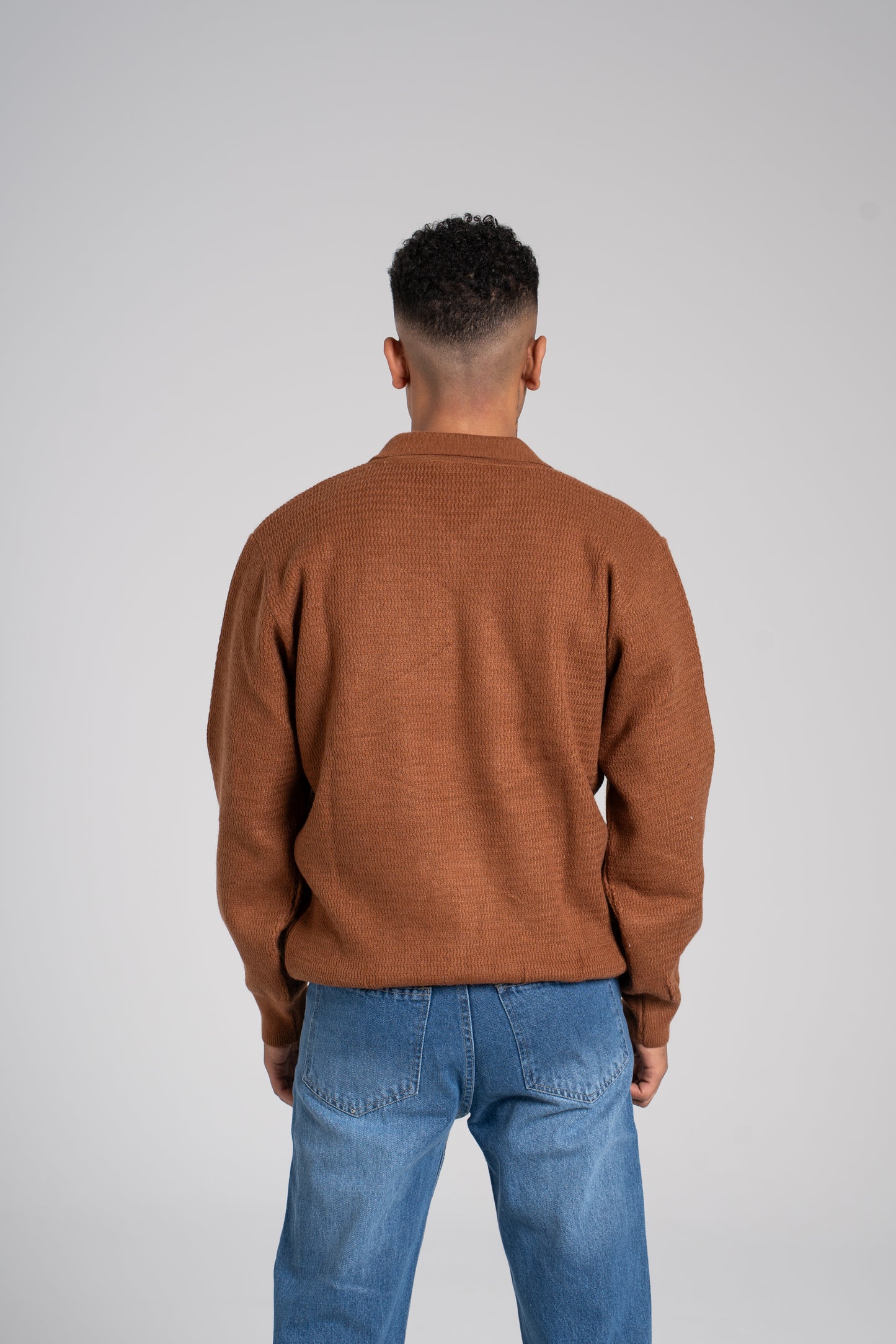 Zigzag Pattern Half Zipper Pullover - بلوفر بنصف سحاب بنمط متعرج