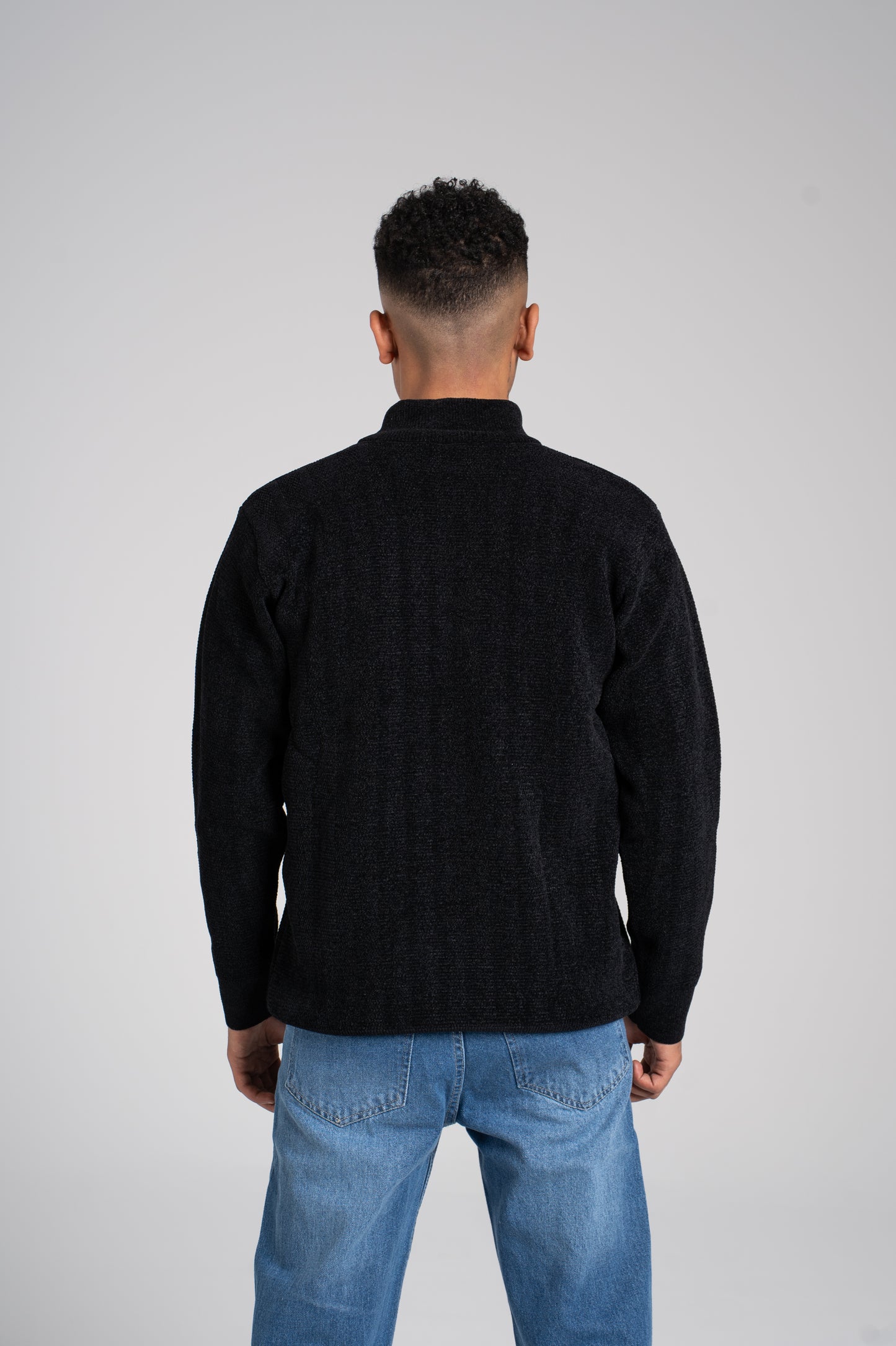 Ribbed Half Zipper Pullover - بلوفر مضلع بنصف سحاب