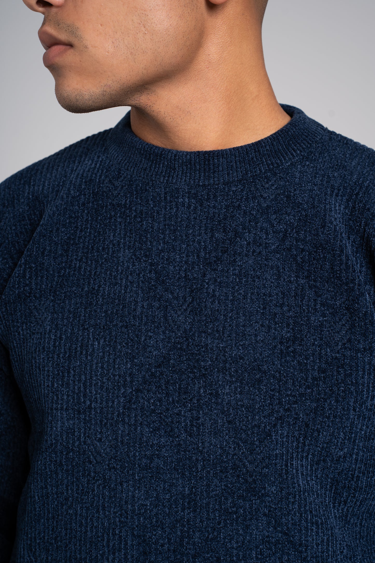 Ribbed Crew Neck Pullover - بلوفر مضلع برقبة دائرية