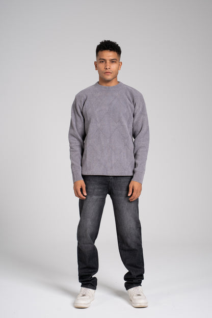 Ribbed Crew Neck Pullover - بلوفر مضلع برقبة دائرية