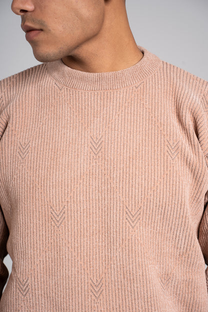 Ribbed Crew Neck Pullover - بلوفر مضلع برقبة دائرية