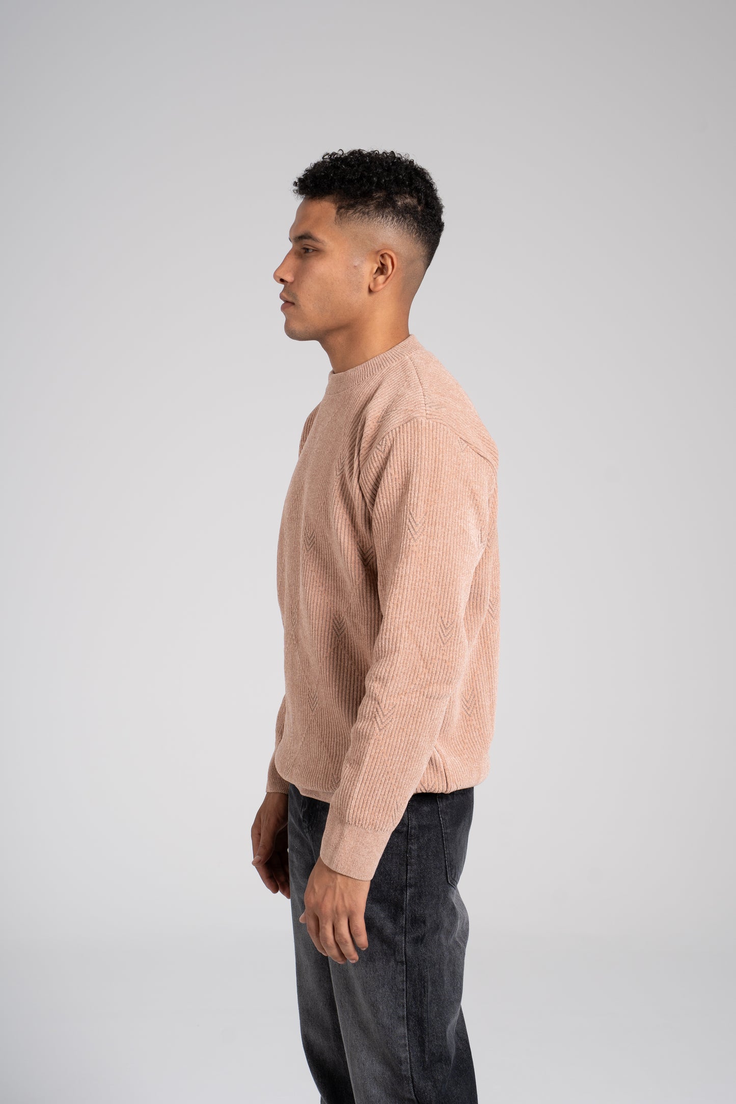 Ribbed Crew Neck Pullover - بلوفر مضلع برقبة دائرية
