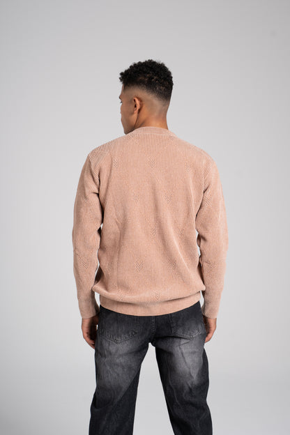 Ribbed Crew Neck Pullover - بلوفر مضلع برقبة دائرية