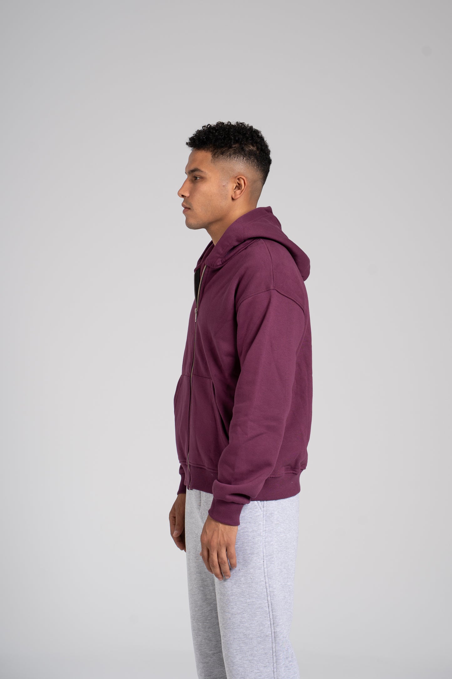 Zipper Melton Hoodie - هودي ميلتون بسحاب