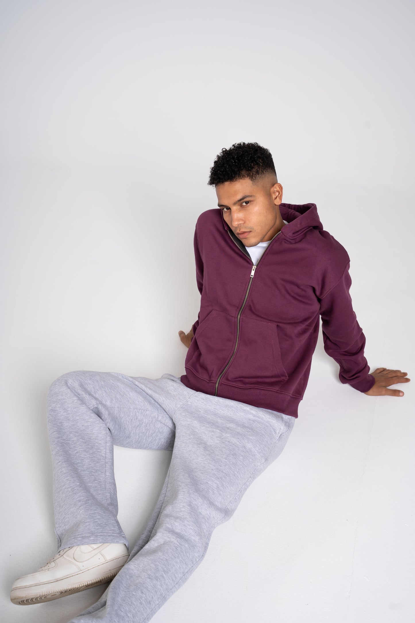 Zipper Melton Hoodie - هودي ميلتون بسحاب