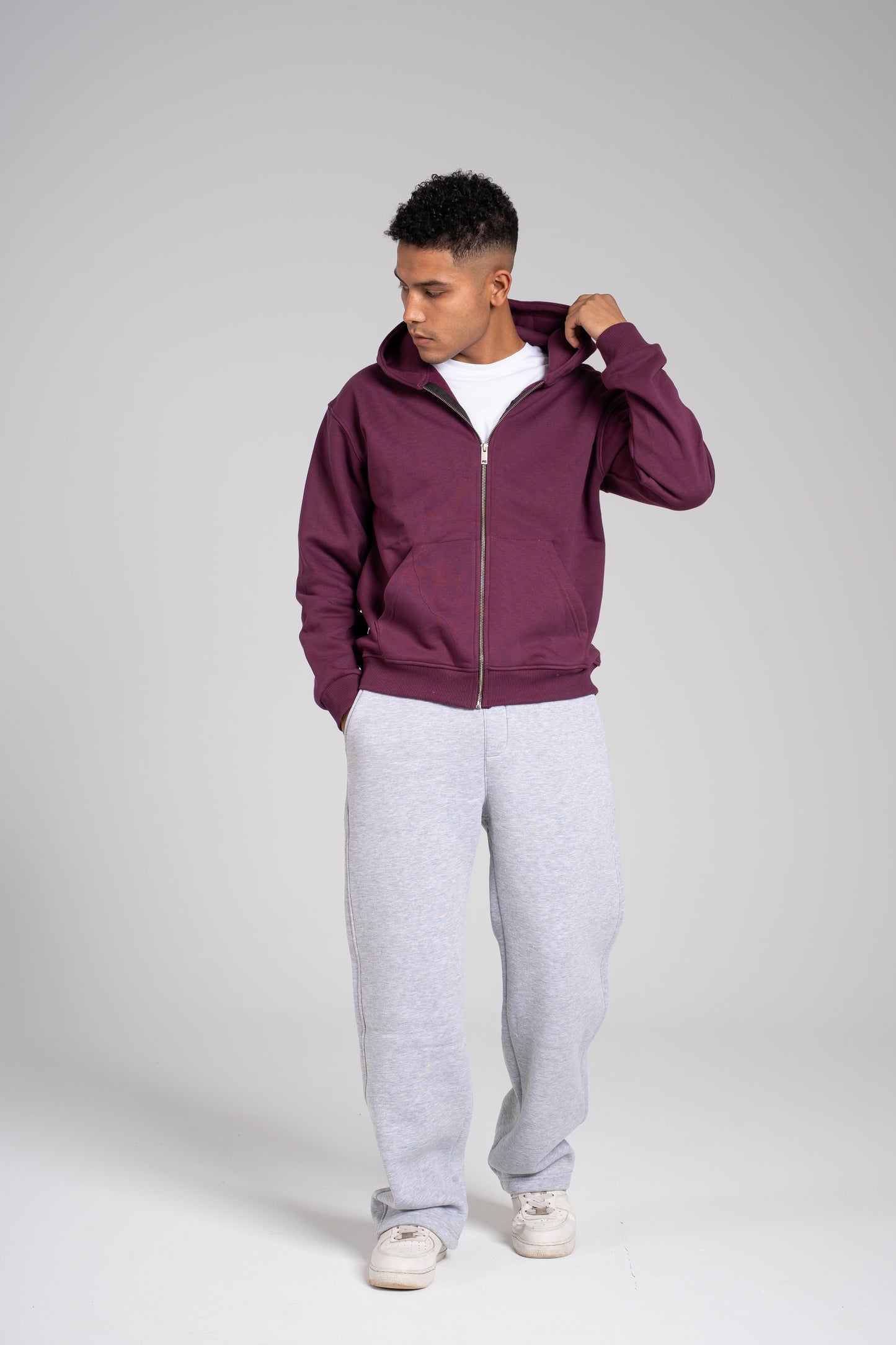 Zipper Melton Hoodie - هودي ميلتون بسحاب