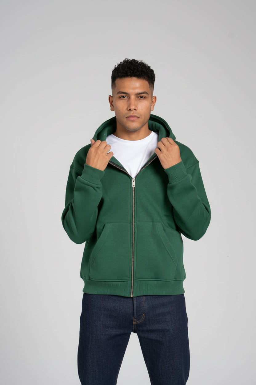 Zipper Melton Hoodie - هودي ميلتون بسحاب