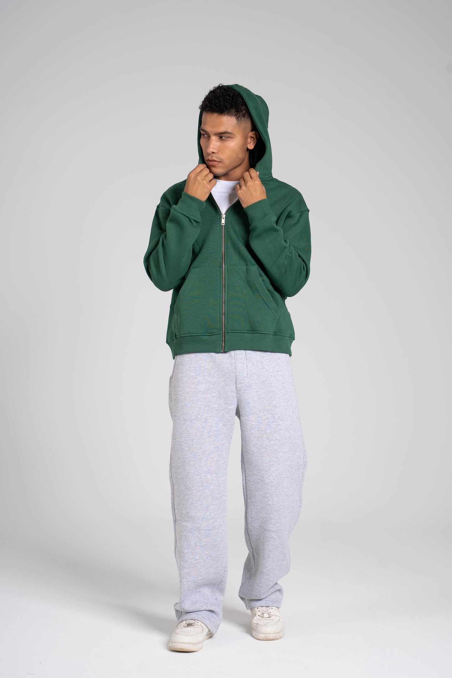 Zipper Melton Hoodie - هودي ميلتون بسحاب