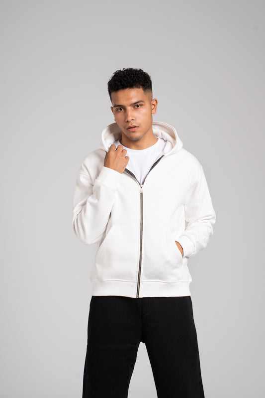 Zipper Melton Hoodie - هودي ميلتون بسحاب