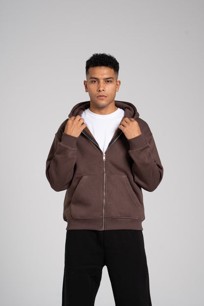 Zipper Melton Hoodie - هودي ميلتون بسحاب