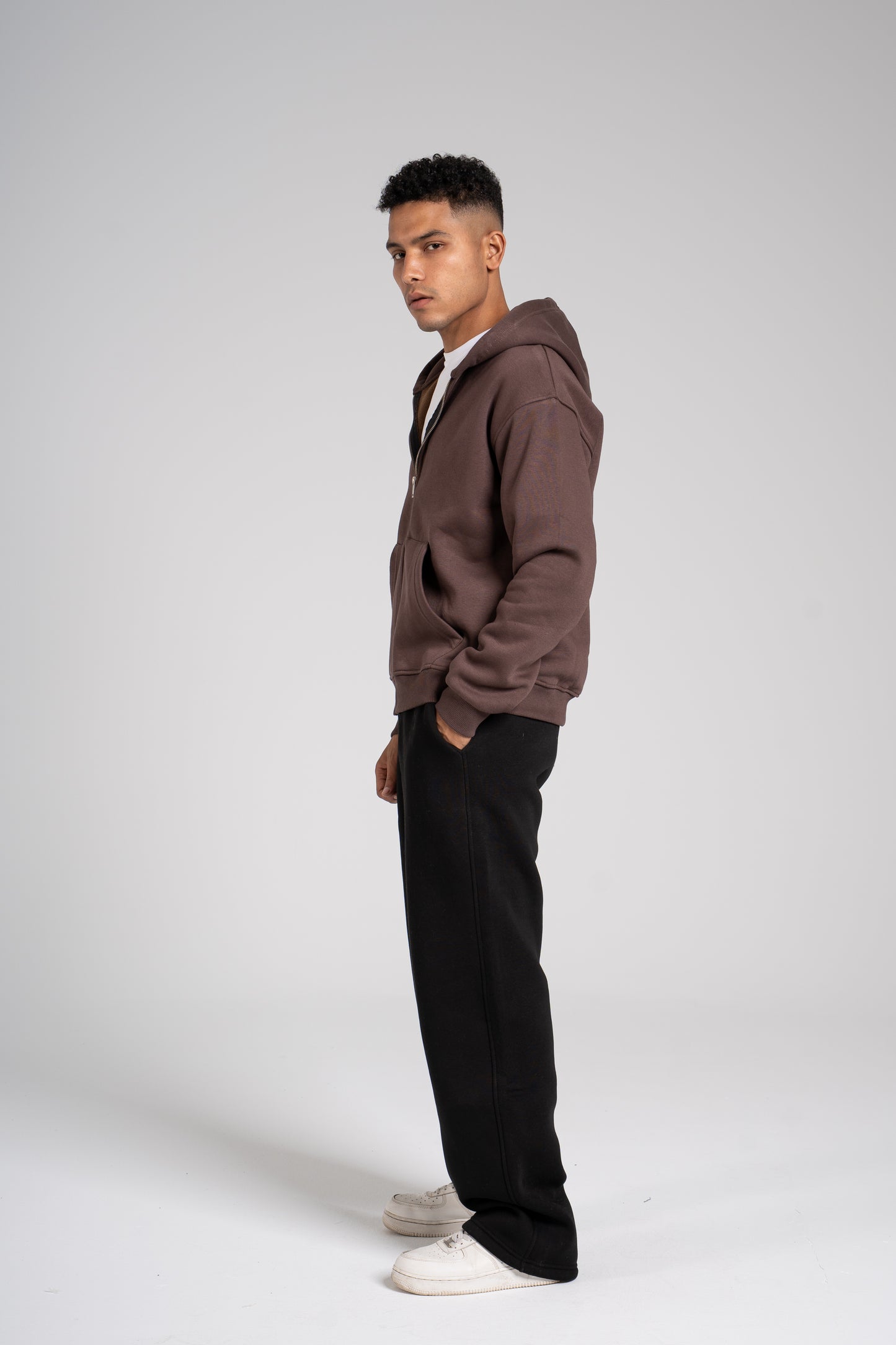 Zipper Melton Hoodie - هودي ميلتون بسحاب