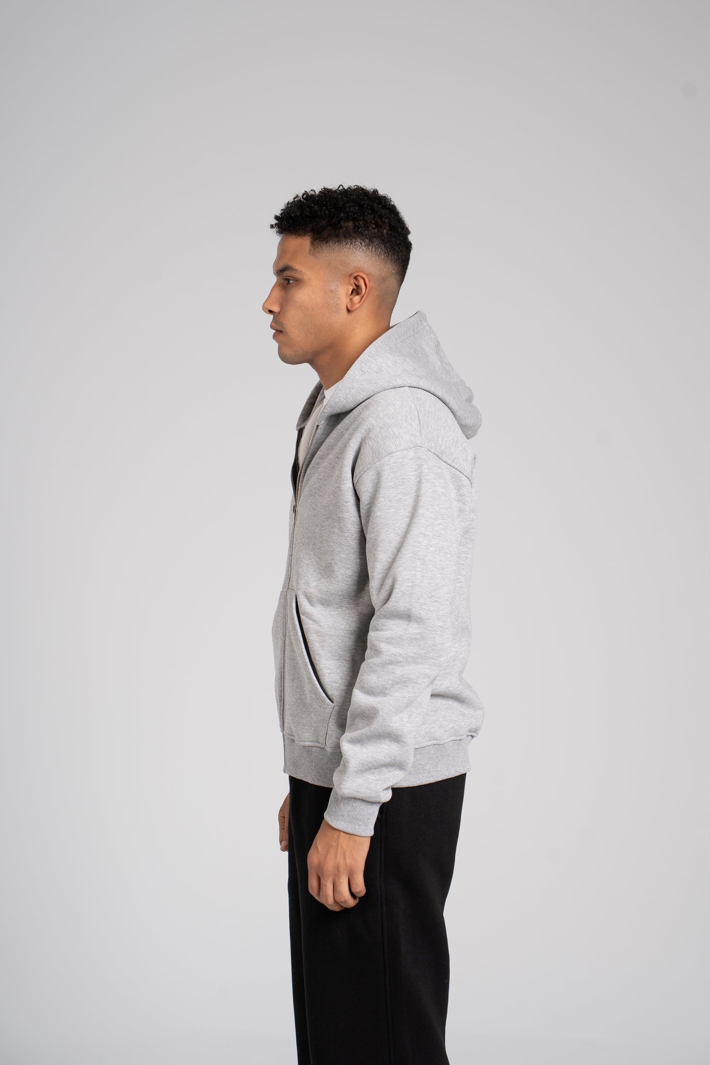 Zipper Melton Hoodie - هودي ميلتون بسحاب