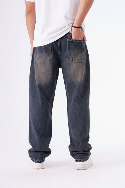 DUSTY BLUE BAGGY DENIM