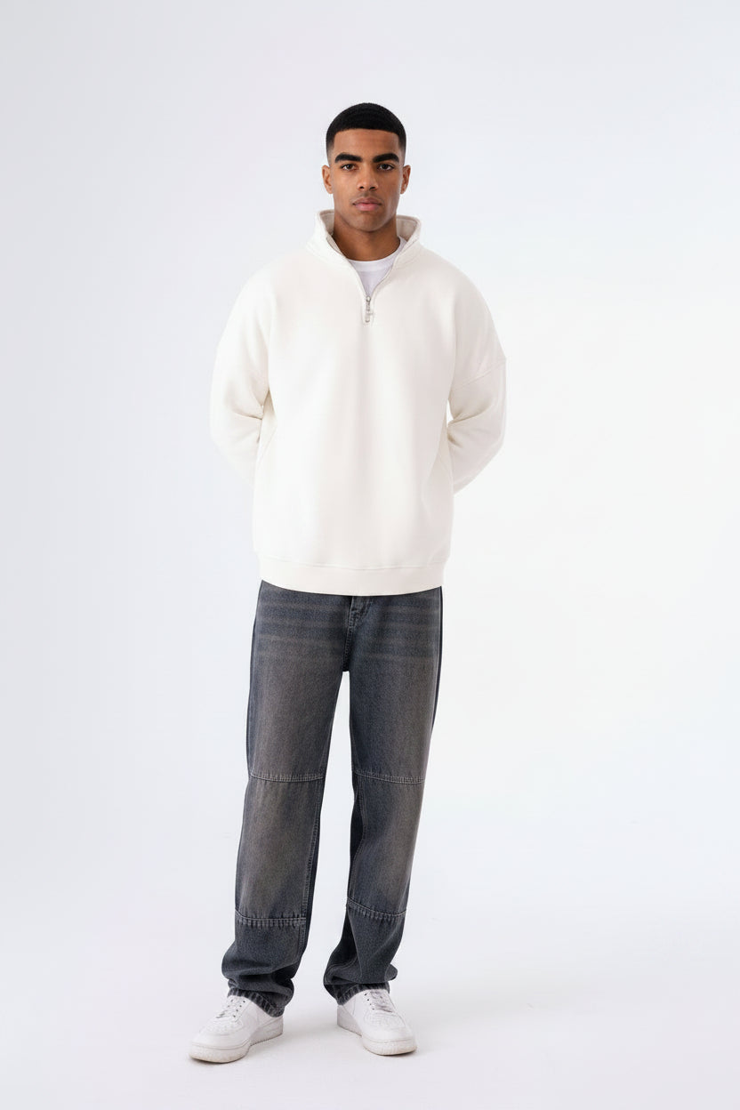 DUSTY BLUE BAGGY DENIM