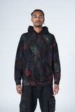 Black Casual Self-Printed Hoodie