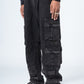 Dark Gray Straight Leg Cargo Jeans