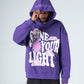 Purple Trendy Printed Hoodie