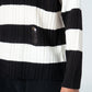 Ripped Wide Striped Pullover