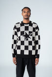 Bi-Tone Checkered Pullover