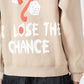 Beige Casual Back Printed Hoodie