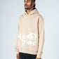 Beige Casual Back Printed Hoodie