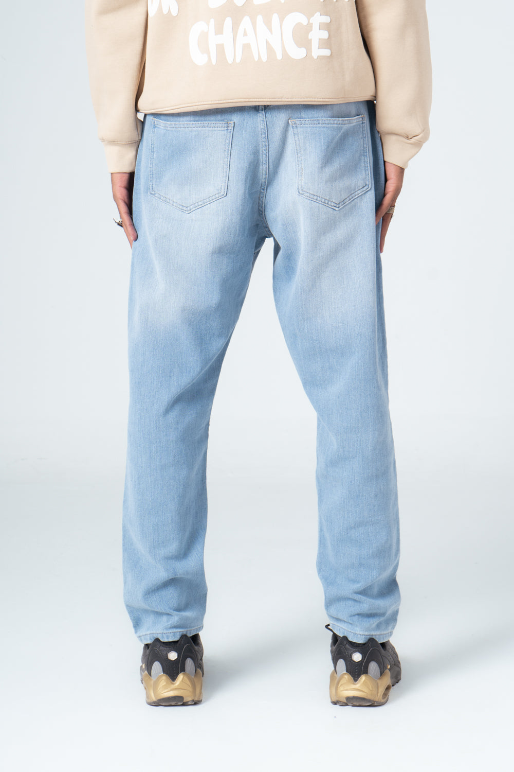 Sky Blue Casual Slim Fit Jeans