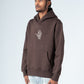 Brown Arabic Quote Print Hoodie