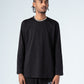 Black Solid Cotton Basic T-shirt