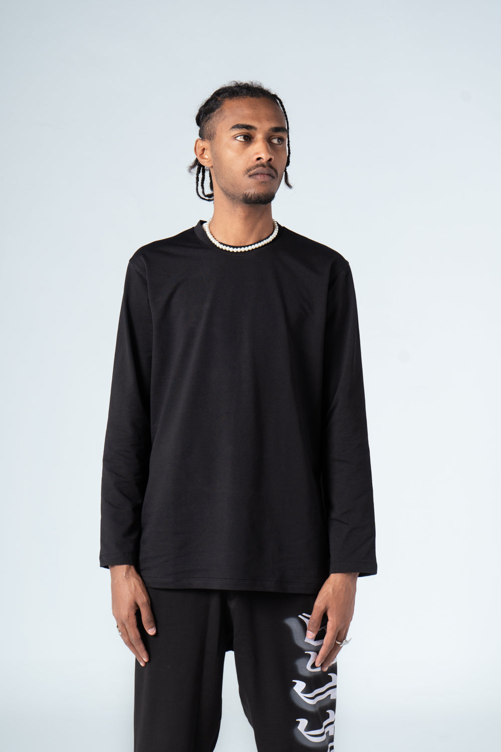 Black Long Sleeve Basic T-shirt