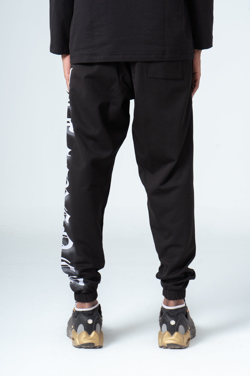 Black Side Printed Sweatpants