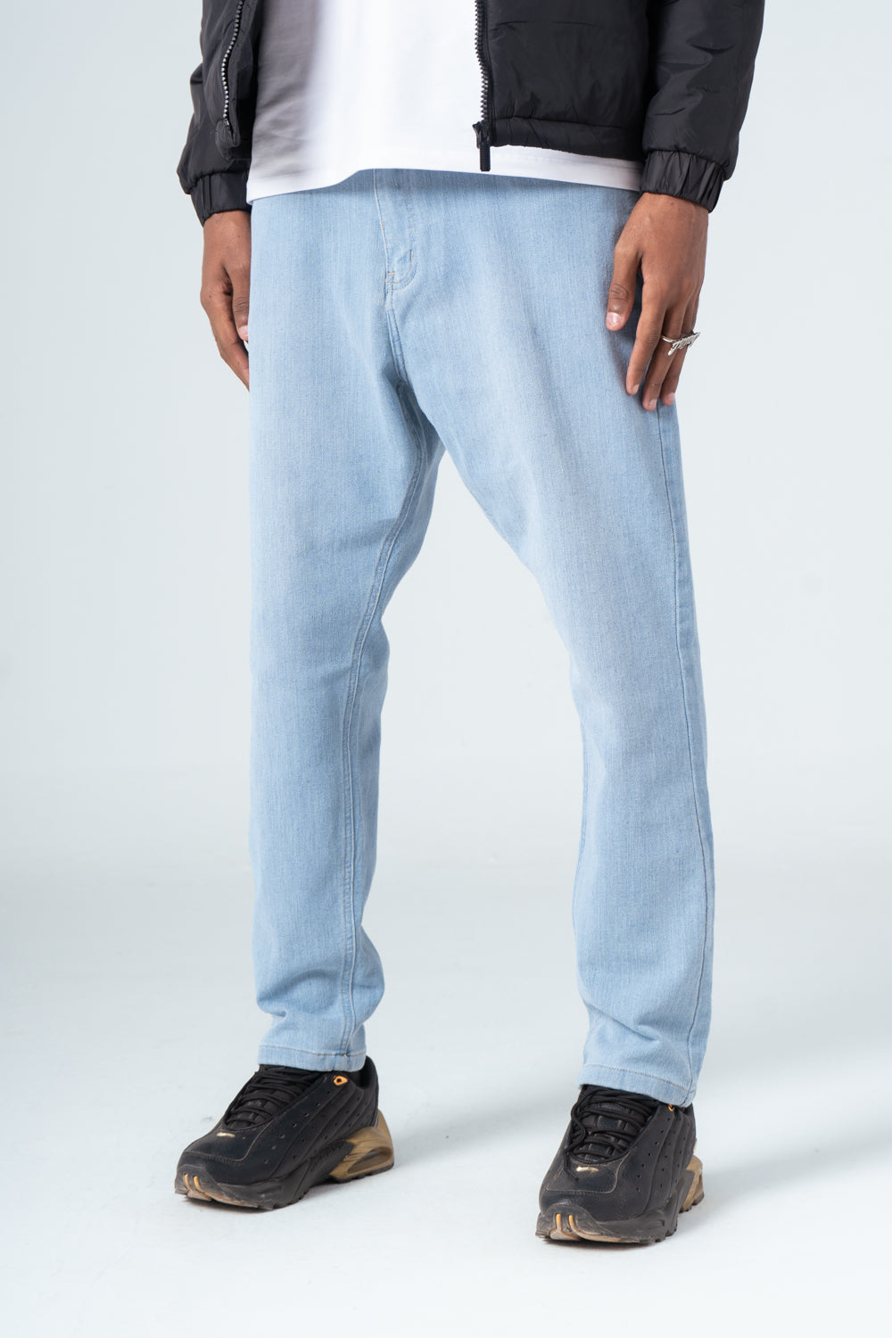 Sky Blue Fashionable Slim Fit Jeans