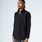 Black Quarter Zip Ribbed Sweater