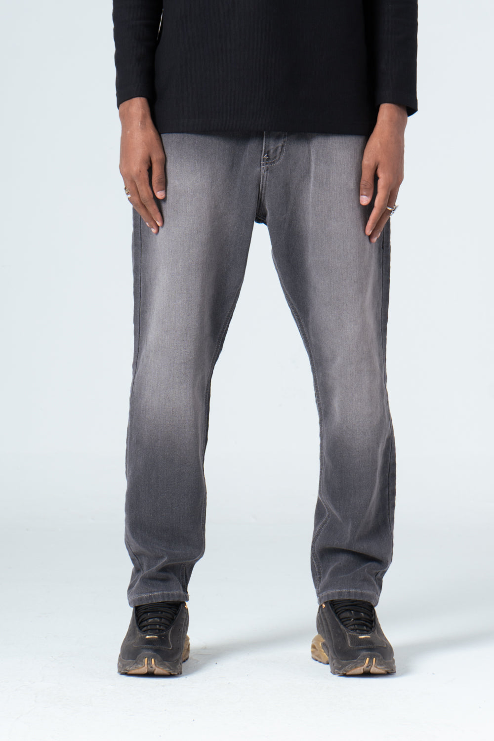 Gray Durable Slim Fit Jeans