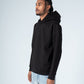 Black Simple Front Embroidery Hoodie