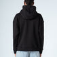 Black Simple Front Embroidery Hoodie