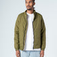 Olive High Neck Puffer Jacket