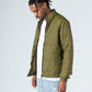 Olive High Neck Puffer Jacket