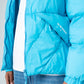 Sky Blue Waterproof Hooded Puffer Jacket