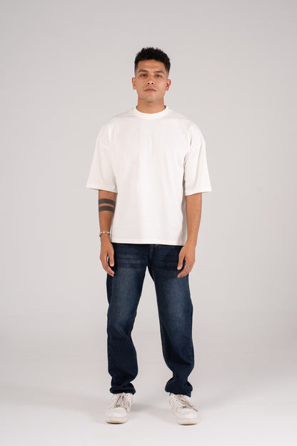 Dark Blue Straight leg Pants - بنطلون جينز برجل مستقيمة