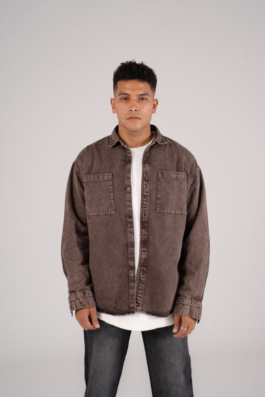 Front Pocket Denim Shirt - قميص جينز بجيب امامي