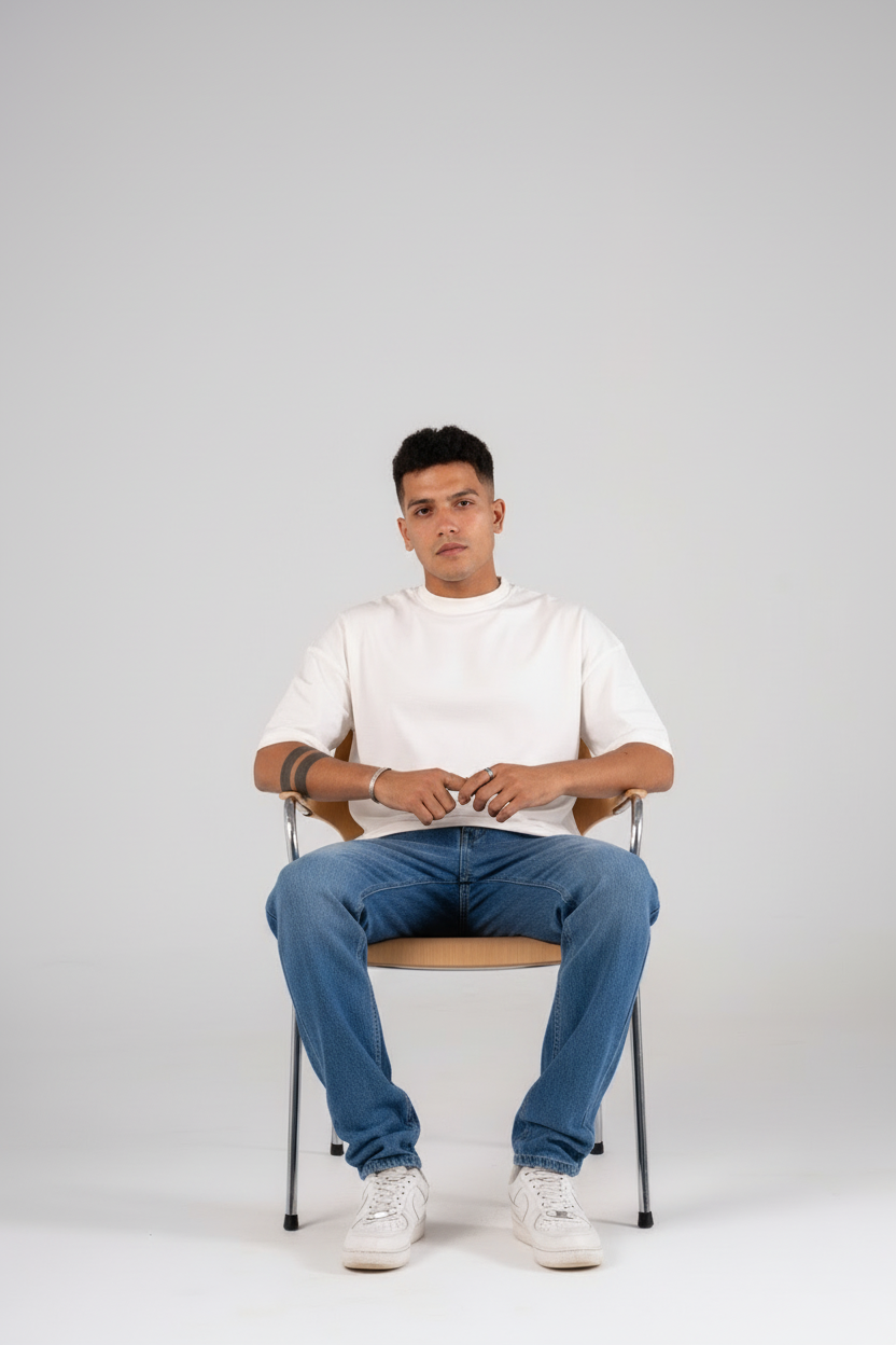 Sky Blue Straight leg Pants