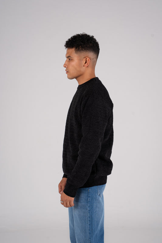 Crew Neck Pullover - بلوفر تريكوه برقبه دائرية