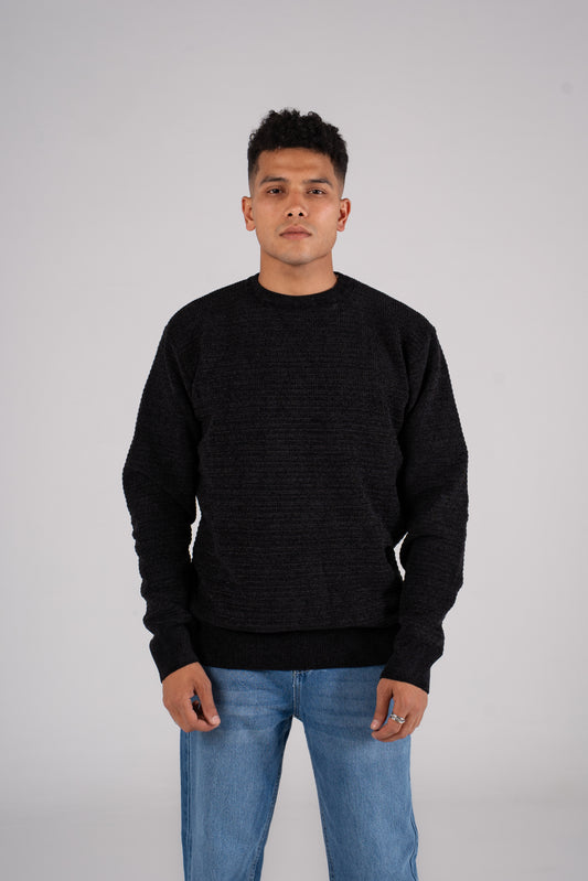 Crew Neck Pullover - بلوفر تريكوه برقبه دائرية