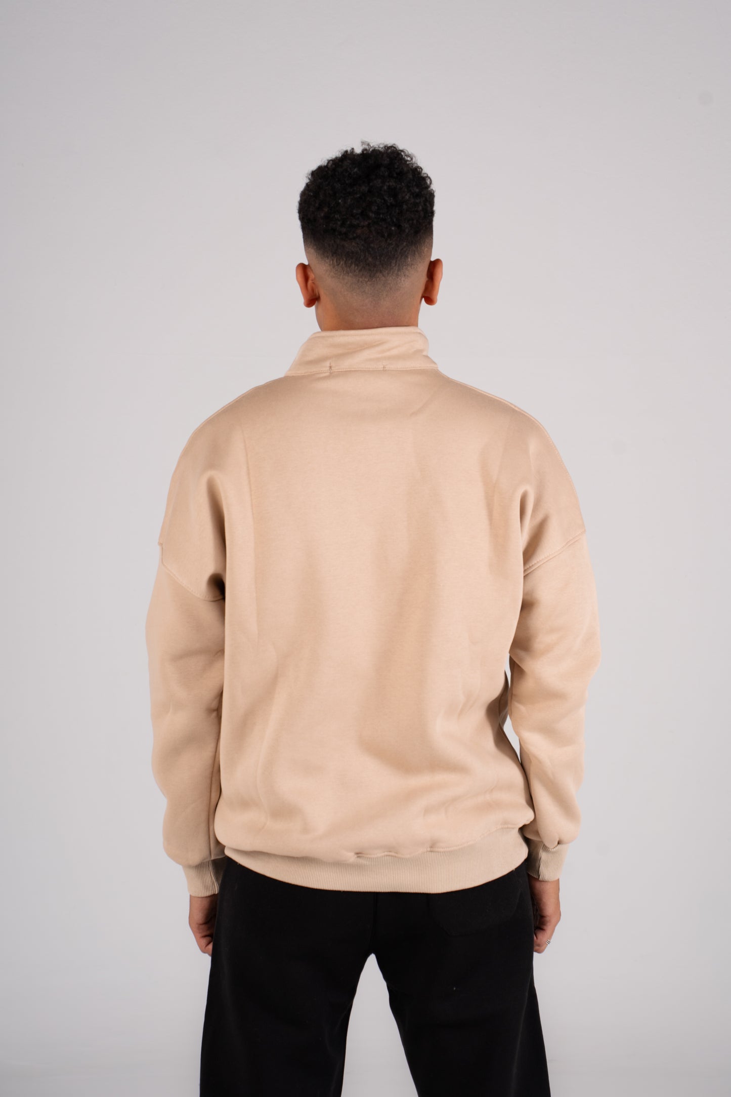Zipper Melton Sweatshirt سويت شيرت مبطن ميلتون ربع سوسته
